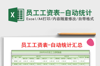 2021年員工工資表-自動(dòng)統(tǒng)計(jì)