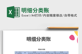 2022年明細分類賬