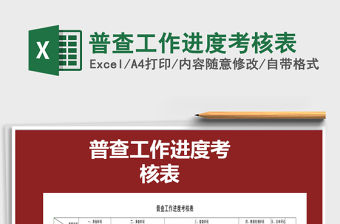 2021年普查工作進(jìn)度考核表免費下載