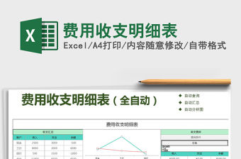 2021年費用收支明細表