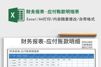 2021年財(cái)務(wù)報(bào)表-應(yīng)付賬款明細(xì)表