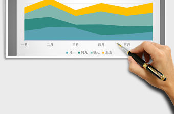 2021年綠色溢然系列之堆積面積圖免費(fèi)下載
