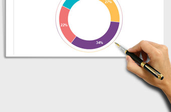 2022年時尚配色光環圓環圖表模板占比分析