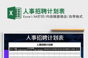 2021年人事招聘計劃表