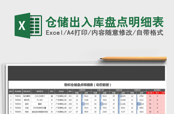 2022年倉(cāng)儲(chǔ)出入庫(kù)盤點(diǎn)明細(xì)表免費(fèi)下載