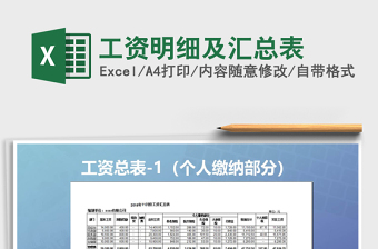 2022年工資明細(xì)及匯總表免費(fèi)下載