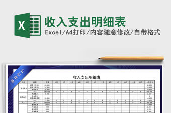 2022年收入支出明細(xì)表