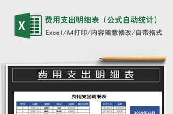2021年費(fèi)用支出明細(xì)表（公式自動(dòng)統(tǒng)計(jì)）
