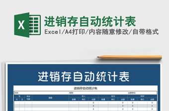 2022仓库进销存自动统计表下载