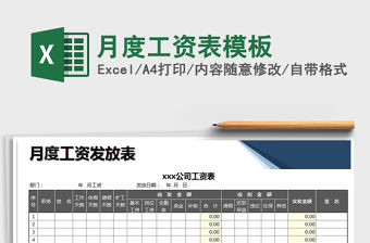 2021年月度工資表模板