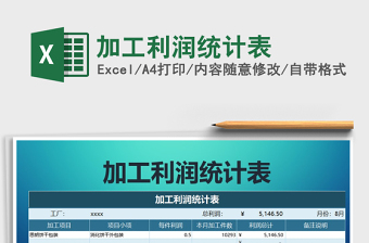 2022年加工利潤(rùn)統(tǒng)計(jì)表免費(fèi)下載