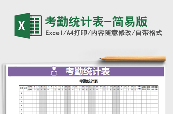 2022年考勤統(tǒng)計(jì)表-簡(jiǎn)易版免費(fèi)下載