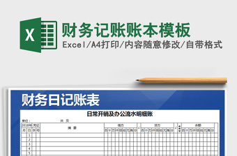 2022年財務(wù)記賬賬本模板免費下載