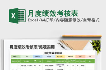 2021年月度績效考核表