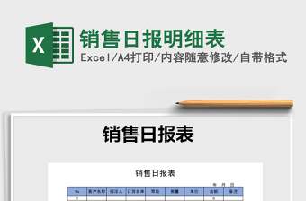 2021年銷售日報明細(xì)表免費下載