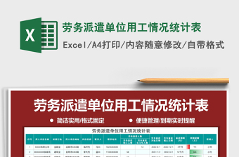 2021年勞務(wù)派遣單位用工情況統(tǒng)計(jì)表