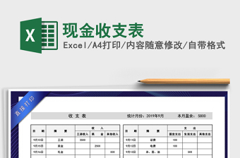 2021年現(xiàn)金收支表