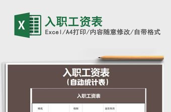 2022年入職工資表