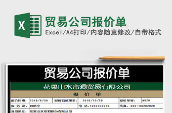 2022年貿(mào)易公司報價單