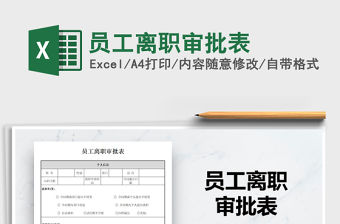 2021年員工離職審批表