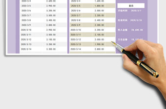 2021年收入支出明細(xì)表