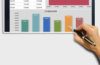 2022年公司歷年盈利額數(shù)據(jù)圖表