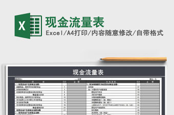 2022年現金流量表免費下載