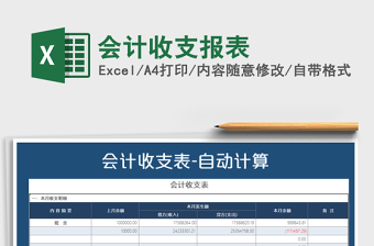 2021年會(huì)計(jì)收支報(bào)表