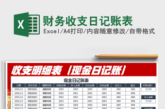 2021年財(cái)務(wù)收支日記賬表