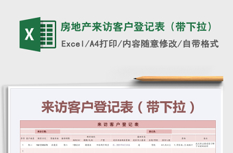 2021年房地產(chǎn)來訪客戶登記表（帶下拉）