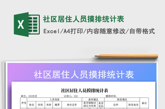 2021年社區(qū)居住人員摸排統(tǒng)計(jì)表