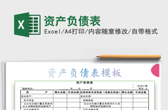 2021年資產(chǎn)負(fù)債表