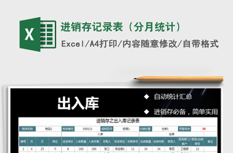 2021年進(jìn)銷存記錄表（分月統(tǒng)計）