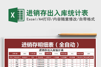 2022年進銷存出入庫統計表免費下載