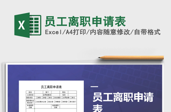 2021年員工離職申請表