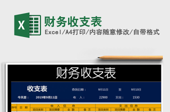 2022年財(cái)務(wù)收支表
