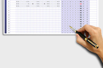 2022年考勤統計表(公式計算)免費下載