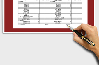 2022年資產(chǎn)負(fù)債表免費下載