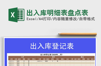 2022年出入庫(kù)明細(xì)表盤點(diǎn)表免費(fèi)下載