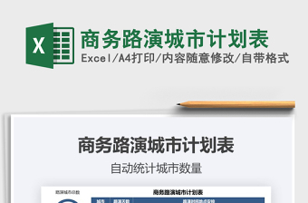 2021年商務路演城市計劃表
