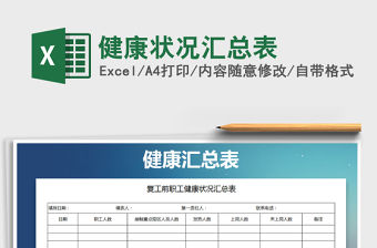 2021年健康狀況匯總表