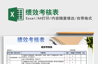 2022年績(jī)效考核表免費(fèi)下載