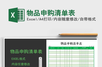 2022年物品申購清單表免費下載