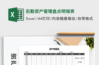 2021年后勤資產(chǎn)管理盤(pán)點(diǎn)明細(xì)表