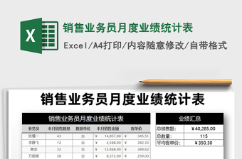 2022Excel表业务员业绩目标日周月