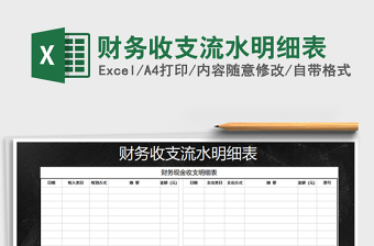 2022年財務(wù)收支流水明細表免費下載