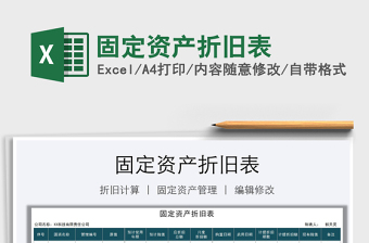 2021年固定資產(chǎn)折舊表