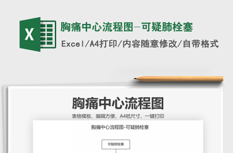 2021年胸痛中心流程圖-可疑肺栓塞
