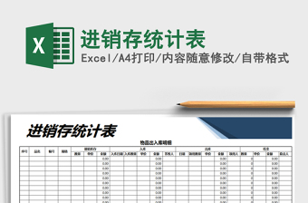 2021年進銷存統(tǒng)計表