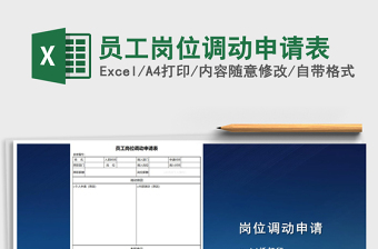 2022员工职位调动申请表